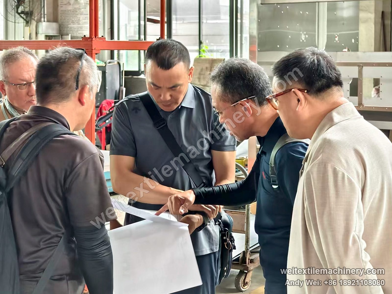 Our engineer and the Miyuki team going through the documents point by point