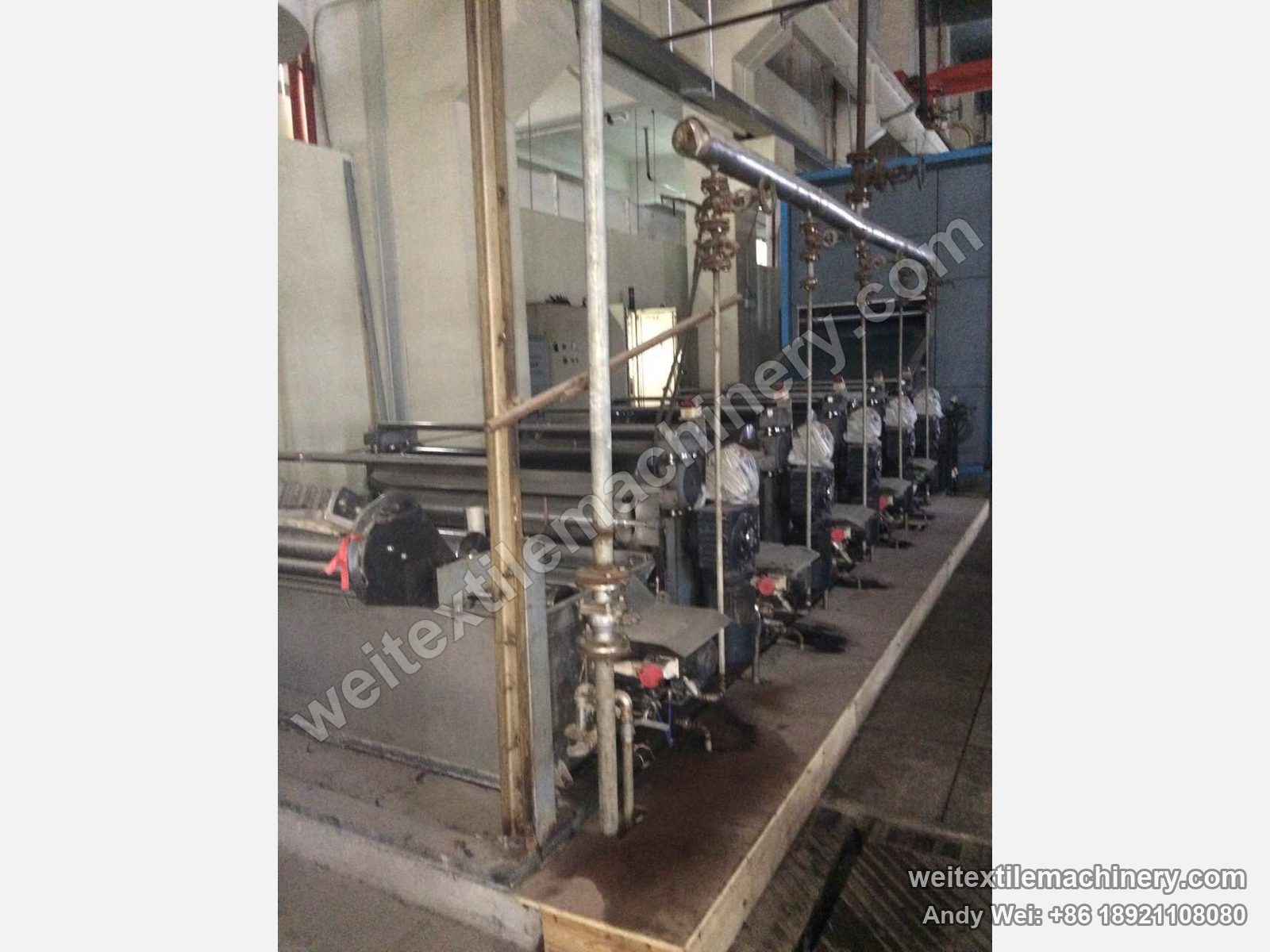 Used CMT LTT wool tops backwashing line, washing bowls with per-bowl squeeze-roll motors, steam valve group and tanks