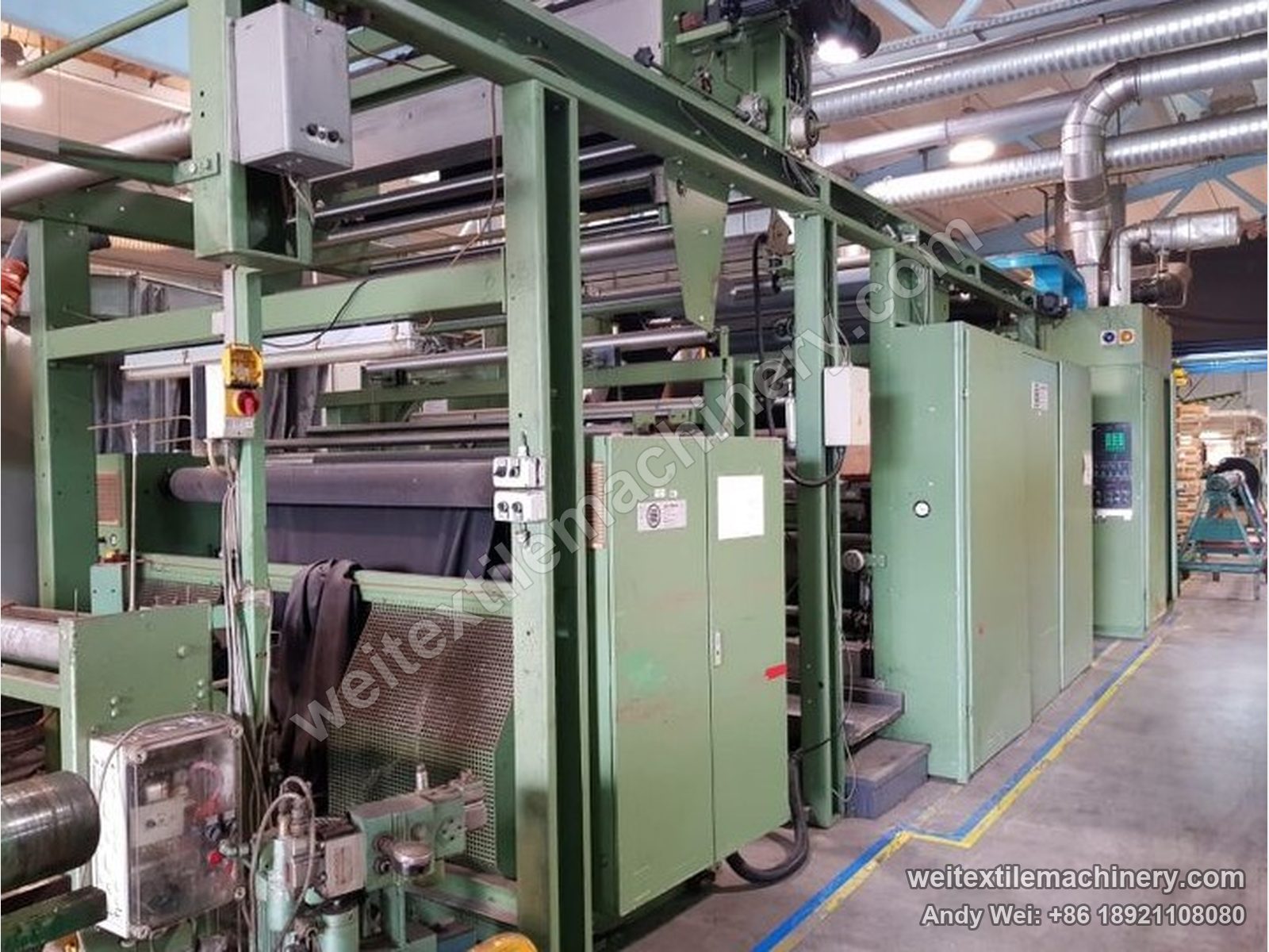 Used M-Tec pin-wheel weft straightener at its previous mill, green body, fabric frame and cabinets