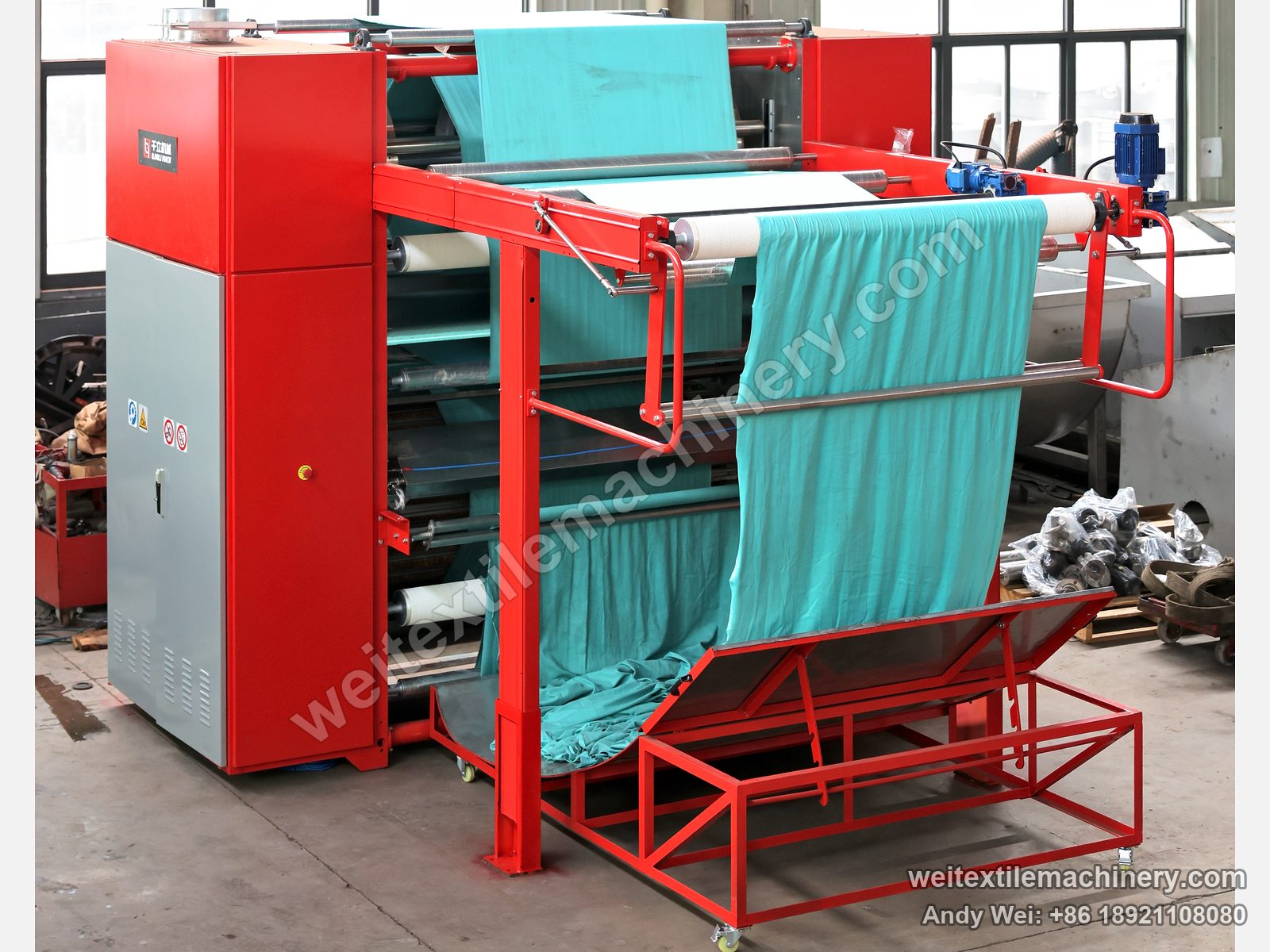 QL WPF-CG Teasel Raising Machine, full view, double-drum version