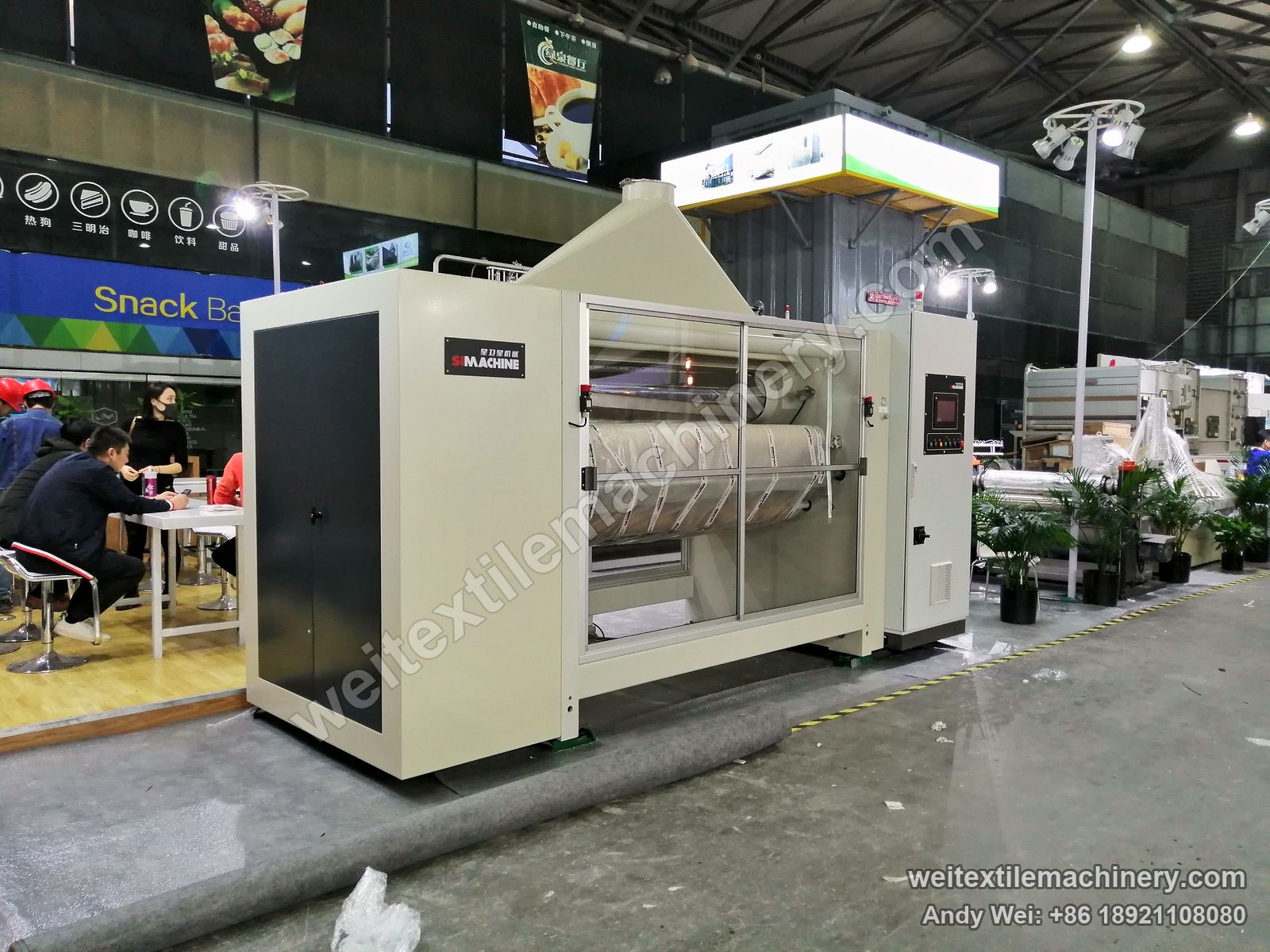 A polishing machine on the 2019 stand during set-up
