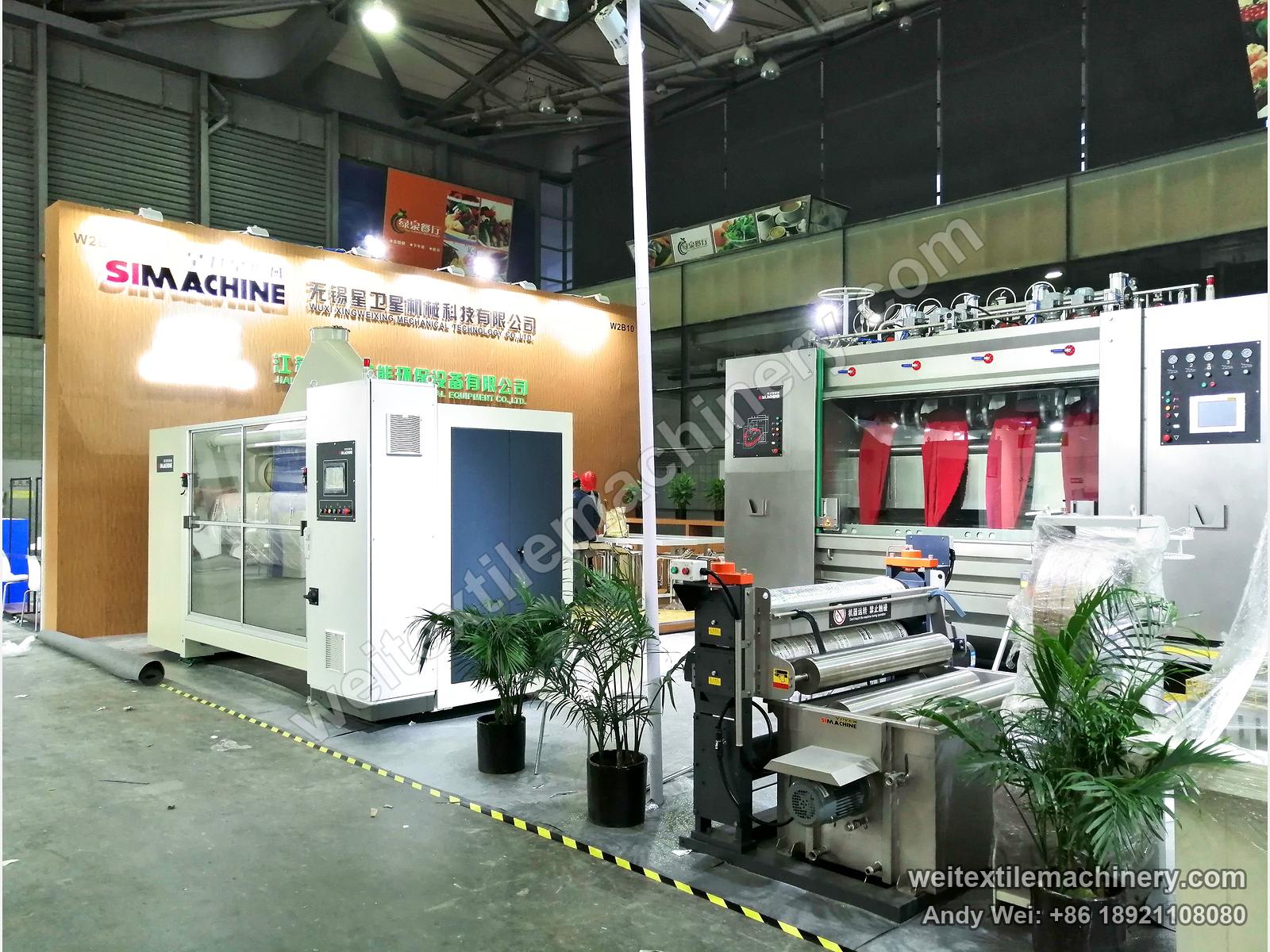The 2019 stand: a polishing machine, a scouring and milling machine and a washing bowl